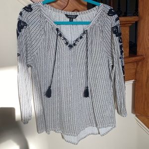 Lucky brand peasant blouse